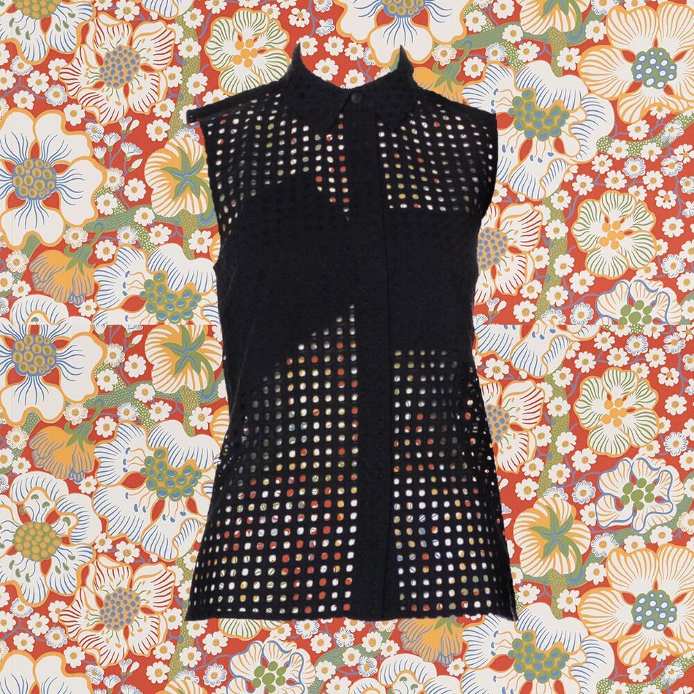 Victoria Beckham Jeans embroidered top